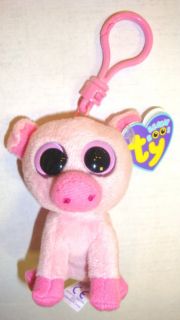 BEANIE BOOS KEYCHAIN CORKY THE PIG CLIP BY TY
