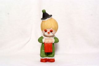 1981 Enesco Country Cousins Scooter Dress as Clown for Halloween/Trick 