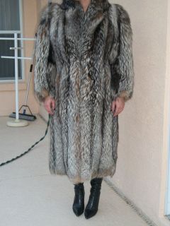 Authentic Crystal Fox Coat~~Full Length ~~Full Pelt