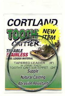 Cortland Toothy Pike Leader   20Lb Test with Tie able Steel Fly 