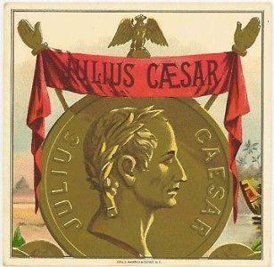 JULIUS CAESAR gold medal cigar box label