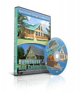 50 Cabin Plans in PDF, JPG and AutoCAD DWG Format on DVD Blueprints