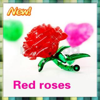 Crystal Furnish Red Rose Cube Block Jigsaw Puzzle IQ Gadget Souptoys 