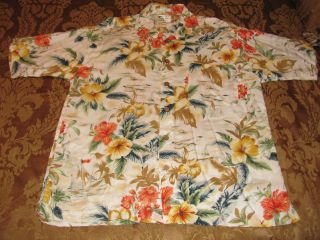 Hawaiian Print Shirt~M.E. Sport~100% Rayon~Made in Sri Lanka~Floral 