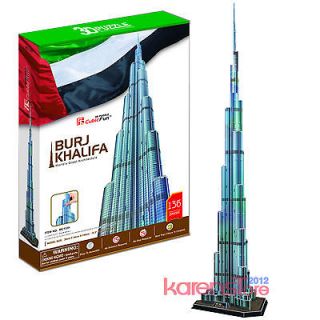 CubicFun LED 3D Puzzle Paper Model   Dubai Burj Khalifa Tower DIY 
