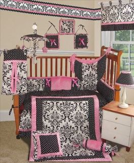 Baby Boutique   Rose Damark 15 pcs Girl Nursery Crib bedding Set