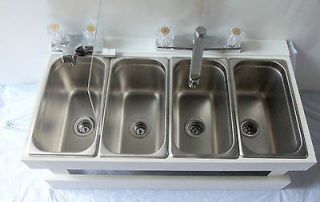 Portable Sink Mobile Concession 3 Compartment with hand wash sink