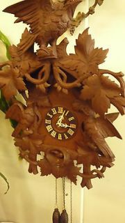 Antique 25 Cuckoo Clock Original   Schwarzwald Black Forest