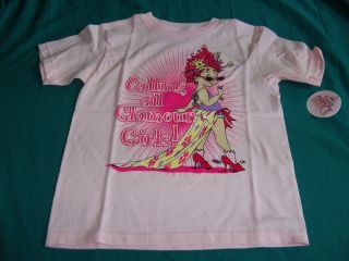 Fancy Nancy Calling All Glamour Girls Pink Tshirt Size Large (6X 7 