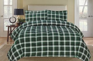 Newly listed Plaid Green Down Alternative Comforter Set King