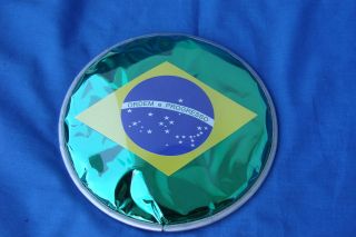 BRAZILIAN TAMBORIM HOLOGRAPHIC HEAD GREEN TAMBORINE PERCUSSION DRUM 