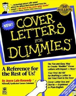 Cover Letters for Dummies by Joyce Lain Kennedy (1996, Paperback)
