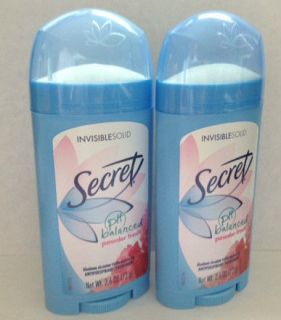 TWO (2) Secret pH Balanced Powder Fresh Deodorants 2.6oz