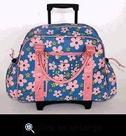 GoGo Gear Goods Gabrielle Pucci Pink Daisy Blue Rolling Laptop Bag