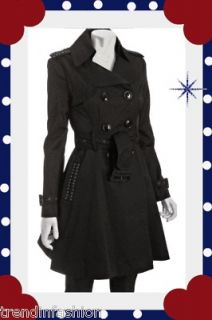 studded trench coat in Coats & Jackets