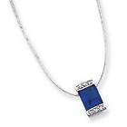 925 sterling silver BLUE TOPAZ earrings pendant necklace chain new cz 