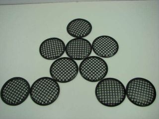  Pieces 5 Diameter Black Metal Waffle Style Speaker Grill Covers NEW