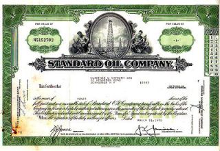 Standard Oil Company NJ 1970 Stock Certificate
