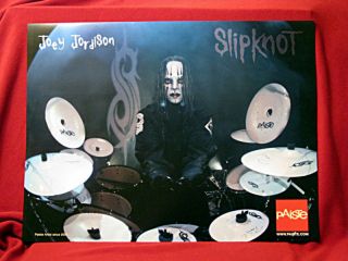 TWO Slipknot *Joey Jordison* Paiste Cymbals Promo Posters