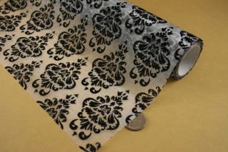 black damask fabric in Fabric