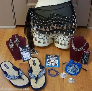 Belly Dance Coin Scarf Skirt Costume A&F Bracelet Chimes Zills Tattoos 