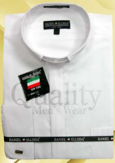   Clergy Tab Collar 18.5 34/35 French Cuff Mens Shirt by Daniel Ellissa