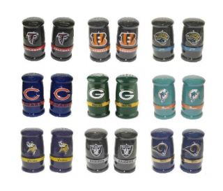 Salt & Pepper Shaker Set *NFL Football* (AFC/NFC) Logo Design *Select 