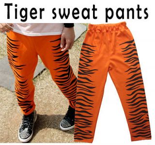 New Tiger Stripe Pattern Sweat Pants G Dragon 2NE1 Orange 1pcs.