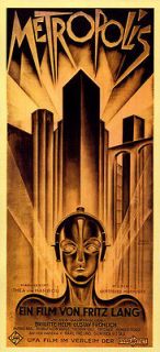 METROPOLIS Large Vintage Movie Poster Reproduction 1926 German Film 