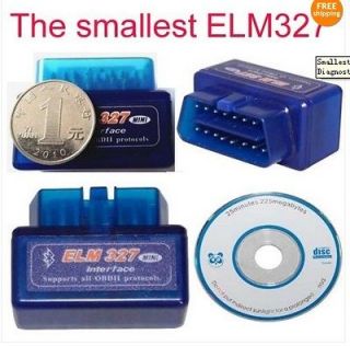 JULY Smallest ELM327 Bluetooth V1.5 OBD2 OBDII Auto Diagnostic Scanner 
