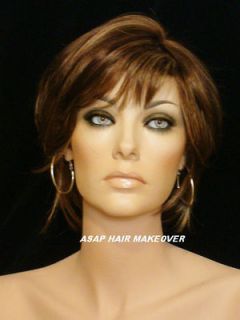 NEW Chic Style Short Wig Wigs with Choppy Layers in Light Browns 