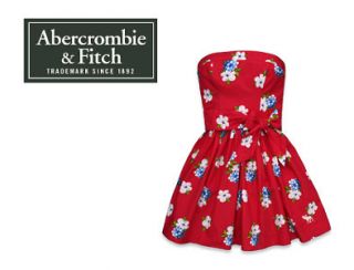 New Abercrombie by Hollister Women AnnaBel Floral Dresses Strapless 