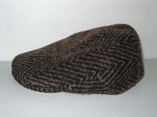 New Connemara Headwear Ireland Pure Wool Donegal Tweed Flat Cap Hat 