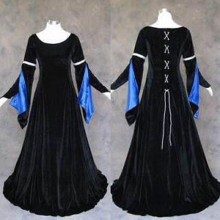 Medieval Renaissance Renn Gown Dress Costume Wedding L