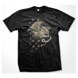 Flying Eagle, Brave Is Free Fleur De Lis Tattoo T shirt