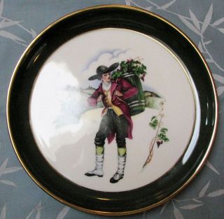 Hyalyn Decorative Plate   Colonial Man Against Landscape   8 1/8 