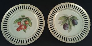 VINTAGE UCAGCO CHINA DECORATIVE LACED PLATES MADE IN OCCUPIED JAPAN