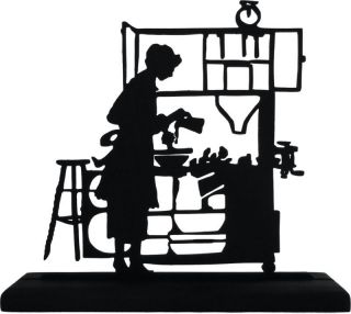 Woman in Old Fashion Kitchen Decorative Silhouette Gift