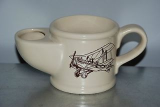 Nice Vintage Wade England Ceramic Shaving Mug Scuttle Bi plane 