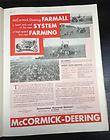 1930 Farmall McCormick Deering Tractor Vintage Car Lg ORIGINAL 