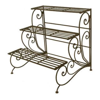   PLANT STAND HOLDER RACK STAIRCASE DESIGN 3 TIERED PLANTER   22.25
