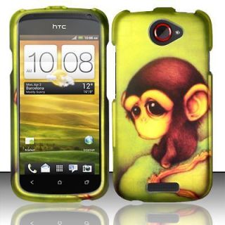   HTC ONE S Rubberized HARD Protector Case Phone Cover Cartoon Monkey
