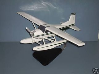 Cessna 185 with floats Wood Desktop Airplane Model