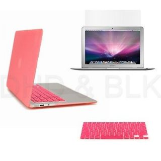   Pink Hard Case for Macbook Air 13 + Keyboard Cover + Screen Guard