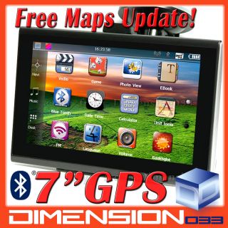 Inch Car GPS Navigation 4G Card Bluetooth TTS 128RAM