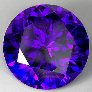 IF 11 cts Huge Round 12 mm Lab Violet Sapphire Diamond AAA