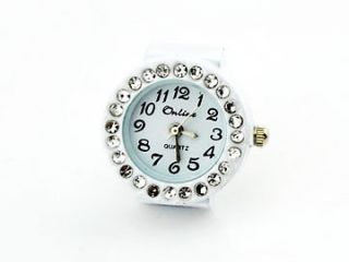 WR226 White Diamond Sell Finger Mini Watch Ring  Jewelry 