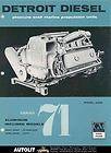 1957 Detroit Diesel 71 4088 6088 Marine Engine Brochure