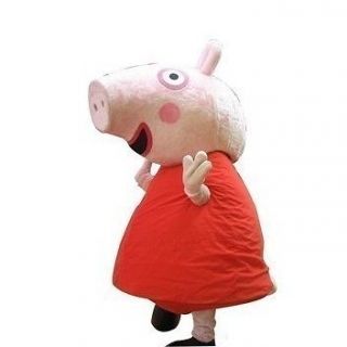 NEW adult size red peppa pig Mascot Costume Fancy Dress