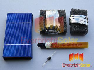   Untabbed Solar Cells DIY Solar Panel Kit w/Wire Flux Diodes Everbright
